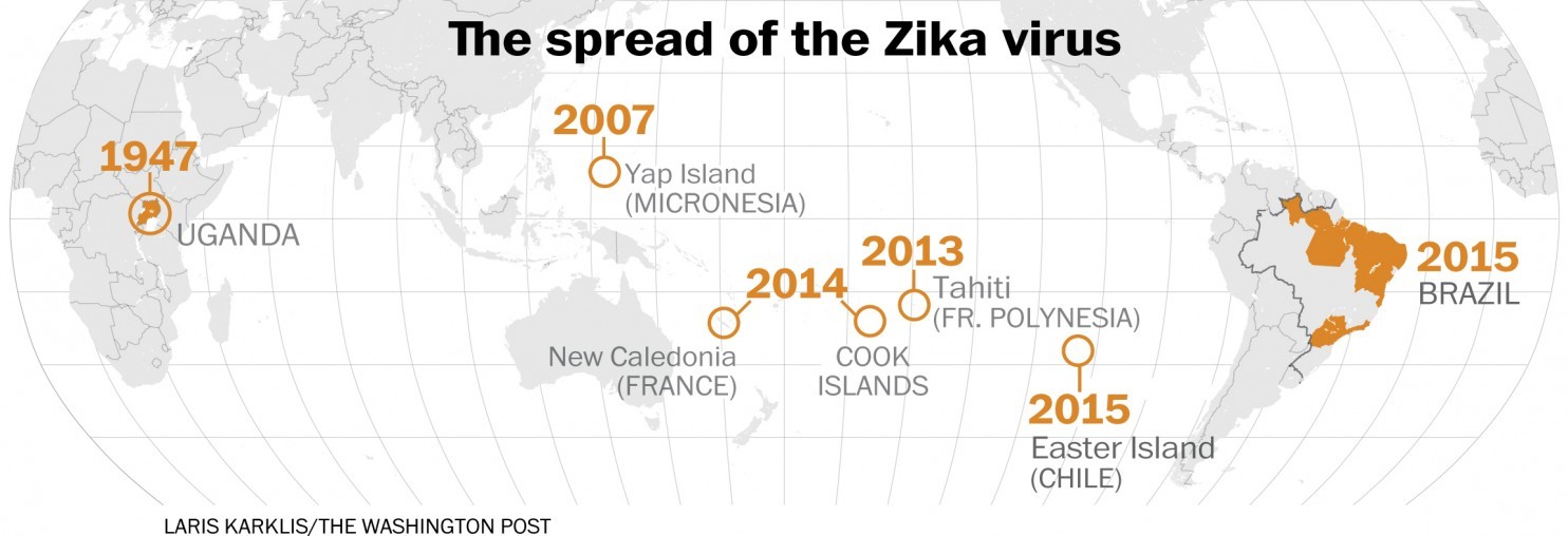 Zika fever map
